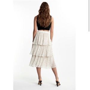 WD•NY Polka Dot Tiered Skirt